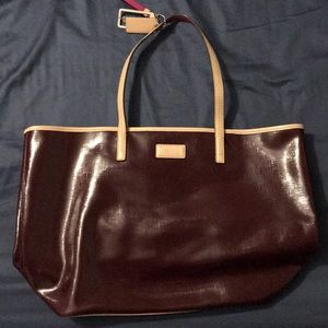 Large Burgundy Coach tote purse